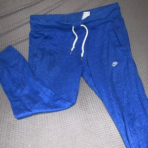 Blue Nike sweatpants